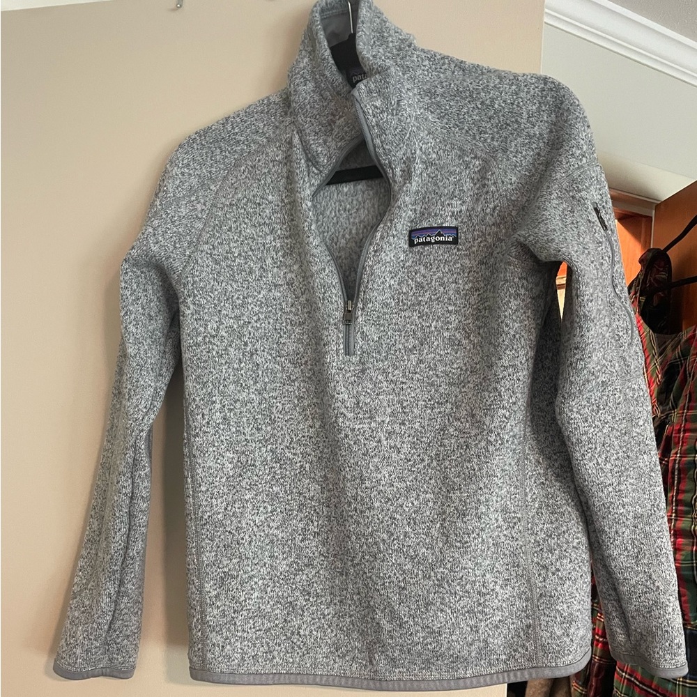 Patagonia better sweater quarter 1/4 zip grey small